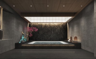 新中式洗浴中心3D模型下载